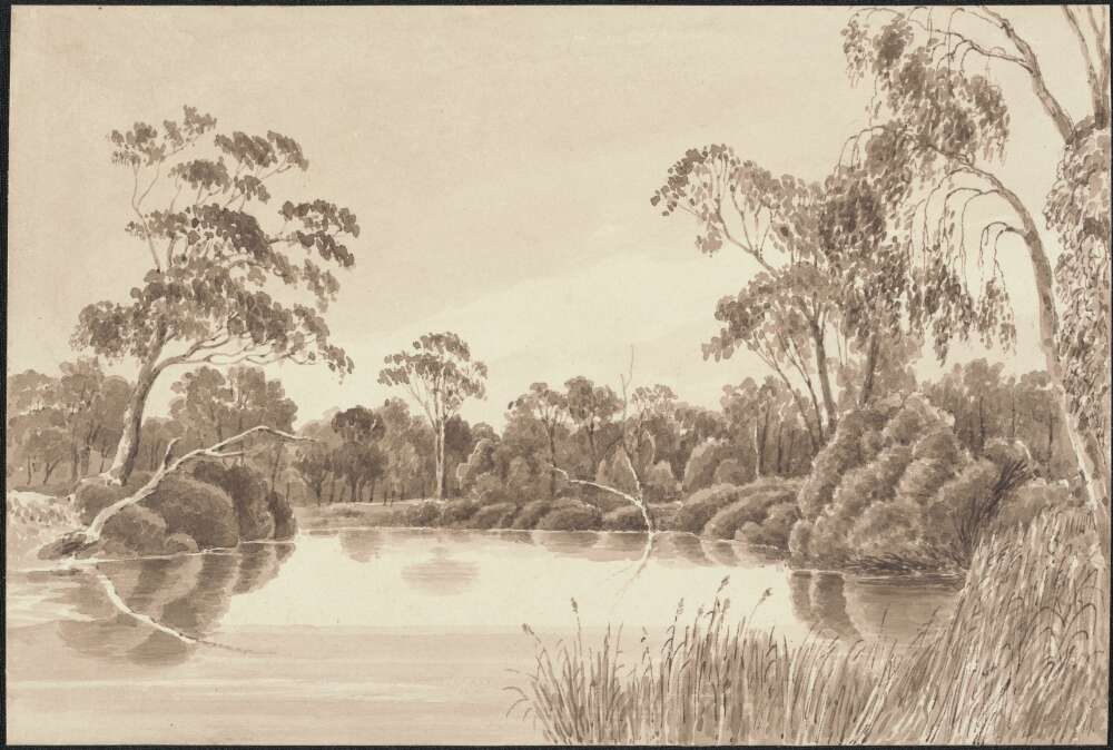 Picture of the Wimmera River 1845