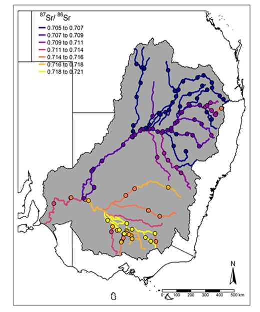 Isoscape of the Murray-Darling Basin. Source: CSIRO/SARDI